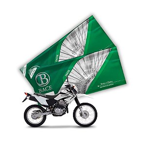 Jogo de Raios Aço Inox Polido 4mm Bace Dianteiro e Traseiro Xr Tornado 250