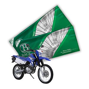 Jogo de Raios Aço Inox Polido 3,5mm Bace Dianteiro e Traseiro Xtz Lander 250