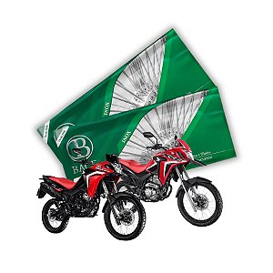 Jogo de Raios Aço Inox Polido 3,5mm Bace Dianteiro e Traseiro Xre 300 e Sahara 300