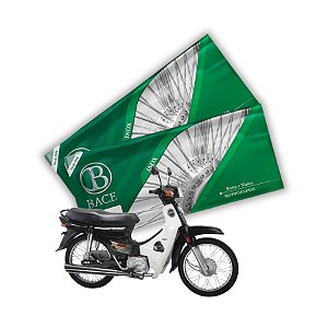 Jogo de Raios Aço Inox Polido 3,5mm Bace Dianteiro e Traseiro Dream C-100