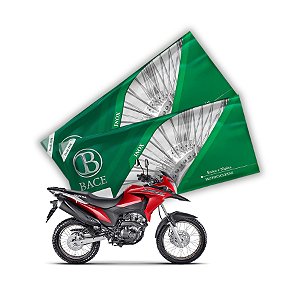 Jogo de Raios Aço Inox Polido 3,5mm Bace Dianteiro e Traseiro Xre 190