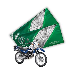 Jogo de Raios Aço Inox Polido 3,5mm Bace Dianteiro e Traseiro Xt 225