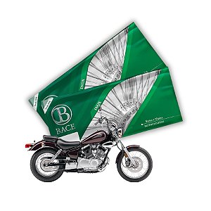 Jogo de Raios Aço Inox Polido 4mm Bace Dianteiro e Traseiro Virago 250 Xv