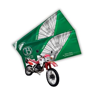 Jogo de Raios Aço Inox Polido 4mm Bace Dianteiro e Traseiro Xlx 350