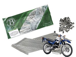 Jogo de Raios Aço Inox Polido 4mm Bace Dianteiro e Traseiro Xt 225