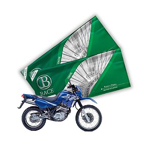 Jogo de Raios Aço Inox Polido 4mm Bace Dianteiro e Traseiro Xt 600