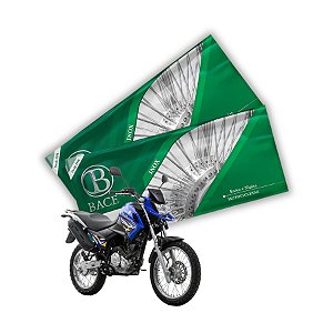 Jogo de Raios Aço Inox Polido 4mm Bace Dianteiro e Traseiro a Disco Xtz Crosser 150