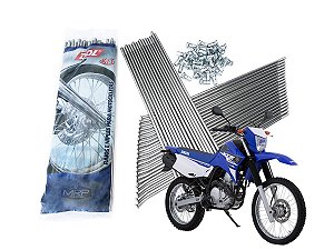 Jogo de Raios Aço Inox 4mm Ddl Dianteiro Xtz Lander 250 e Xtz Ténéré 250
