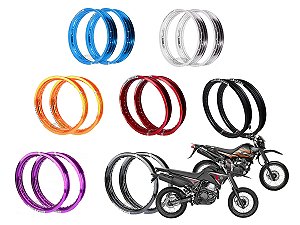 Par Aros em Alumínio Threeheads 17x215 e 17x215 Xtz 250 Lander X Motard Xtz 125 X