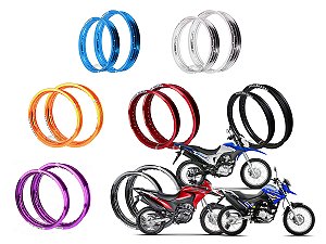 Par Aros em Alumínio Threeheads 19x185 e 17x250 Bros 125 150 160 Xre 190 Crosser 150