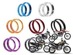 Par Aros em Alumínio Threeheads 21x185 e 18x250 Xre 300 Tornado Crf 230 Lander Ténéré