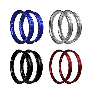 Par Aros em Alumínio Viper Predactor Aero 18x185 e 18x215 Titan Fan Start Ybr Rd