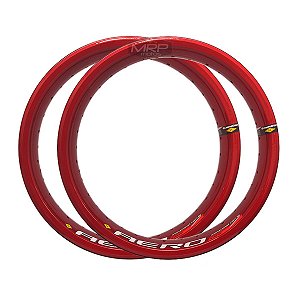 Par Aros em Alumínio Monaco Aero Cg 18x185 e 18x215 Ybr Rd Titan Fan Start Vermelho