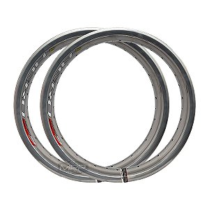 Par Aros em Alumínio Monaco Aero Cg 18x185 e 18x215 Ybr Rd Titan Fan Start Prata Cromado