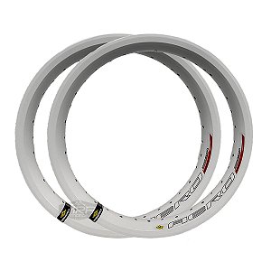 Par Aros em Alumínio Monaco Aero Cg 18x185 e 18x215 Ybr Rd Titan Fan Start Branco