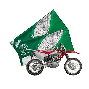 Jogo de Raios Aço Inox Polido 4mm Bace Dianteiro e Traseiro Crf 150 F