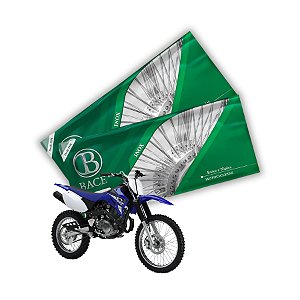 Jogo de Raios Aço Inox Polido 3,5mm Bace Dianteiro e Traseiro Ttr 125