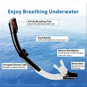 Máscara mergulho com suporte câmeras ação