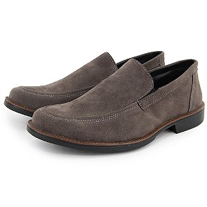 Sapato Casual Masculino Camurça Oxford 1702 Cinza Rato