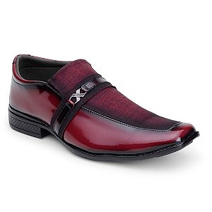 Sapato Social Masculino Conforto Giolo 1002 Verniz Bordô