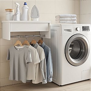Cabideiro com Gaveta Suspenso Para Quarto Closet 60 cm Multiuso