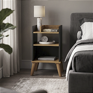 Mesa de Cabeceira Verona Estilo Moderno com Estrutura Compacta e Design Elegante