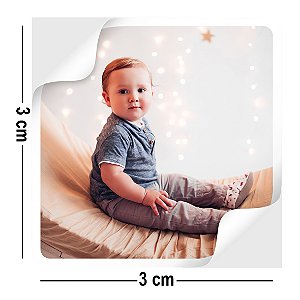 Cartela adesivo papel 3CM X 3CM 35 unid.