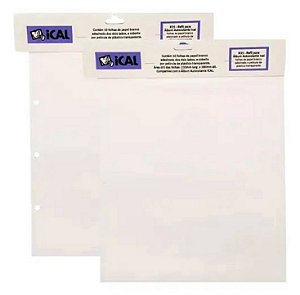 Refil álbum ICAL Retrô Auto colante R35 - Kit 10 folhas