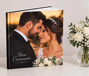 Foto livro 20cm x 20cm com 40 páginas fosco ou brilho