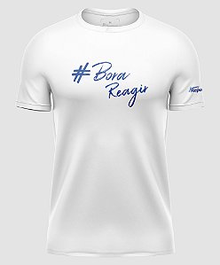Camiseta Masculina #BoraReagir Branca