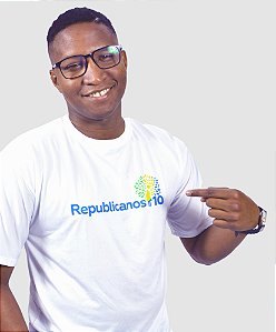 Camiseta DrySolution Branca Republicanos10 - Masculina