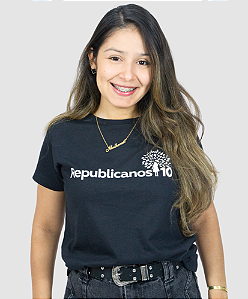Camiseta Premium Preta Republicanos10- Feminina