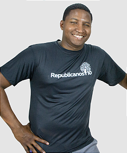 CAMISA REPUBLICANOS MASCULINA DRY SOLUTION- PRETA