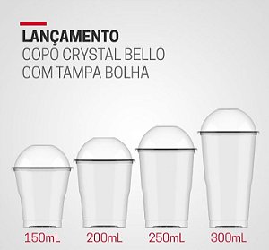 copo bolha + tampa 300 ml 60 unidades