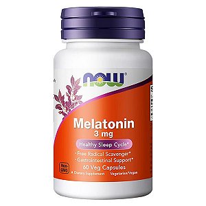 Melatonina 3mg (importada) 60 cápsulas - Now Foods
