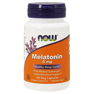 Melatonina 5mg (importada) 60 cápsulas - Now Foods