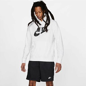 Moletom Nike Sportswear Club Fleece Cangurú Branco