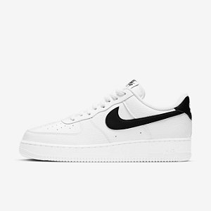 Nike Air Force 1 Low 07' "White Black Pebbled Leather"