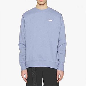 Moletom Nike Club Swoosh Solo Careca Azul