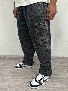 Calça Jeans Stones Cargo Ocre