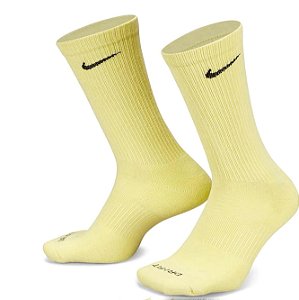 Meia Nike Cano Alto Everyday Cushioned Amarela