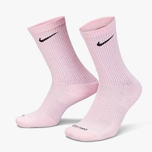 Meia Nike Cano Alto Everyday Cushioned Rosa