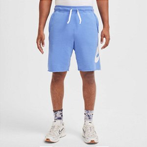 Shorts Nike Club Alumni Moletom Azul