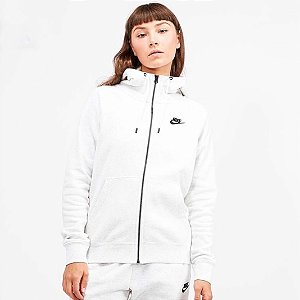 Moletom Nike Club Sportswear Off White Feminino