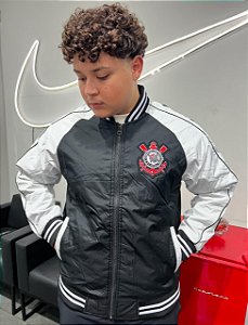 Jaqueta Bomber Corinthians SCCP Preta Branca