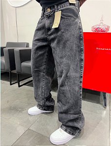 Calça Jeans Baggy Black Stoned