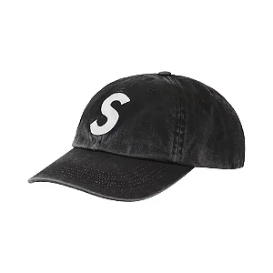 Boné Supreme Pigment Coated S Logo 6-Panel Black