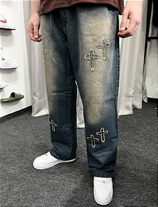 Calça Jeans Baggy Cruz Blue Stoned