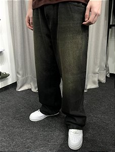 Calça Jeans Baggy Green Stoned