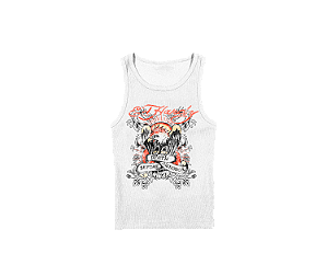 Regata Canelada Ed Hardy x Matuê Death Before Dishonor Branca